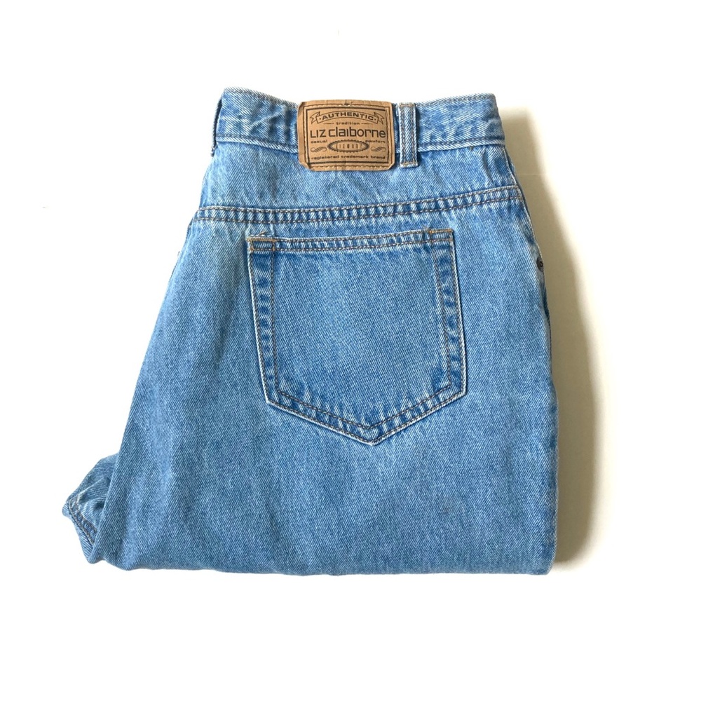 Vintage high waisted jeans 16 petite light wash